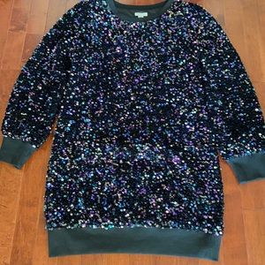 EUC Habitual Kids sequin sweatshirt dress
